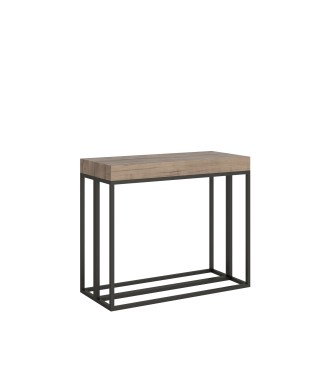 Mesa de consola Epoca com estrutura em antracite - Mesa de consola extensível 90x40/300 cm Epoca Premium Carvalho Natural com estrutura em antracite