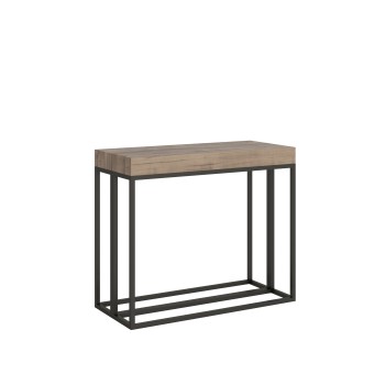 Mesa de consola Epoca com estrutura em antracite - Mesa de consola extensível 90x40/300 cm Epoca Premium Carvalho Natural com estrutura em antracite
