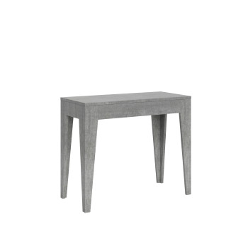 Mesa de consola Isotta - Mesa de consola extensível 90x42/198 cm Isotta Pequena em freixo branco