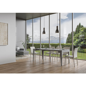 Mesa de consola Isotta - Mesa de consola extensível 90x42/198 cm Isotta Pequena em freixo branco