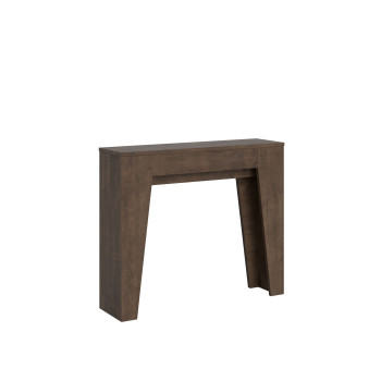Mesa de consola estreita - Mesa de consola extensível 90x25/181 cm, freixo branco estreito