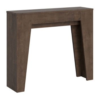 Mesa de consola estreita - Mesa de consola extensível 90x25/181 cm, freixo branco estreito