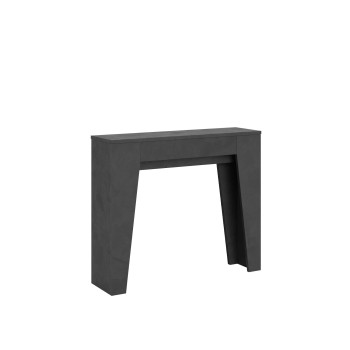 Mesa de consola estreita - Mesa de consola extensível 90x25/181 cm, freixo branco estreito