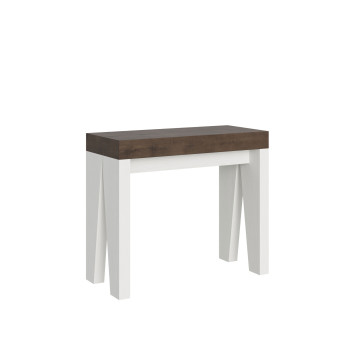 Mesa de consola Naxy - Mesa de consola extensível 90x40/300 cm Naxy Freixo Branco