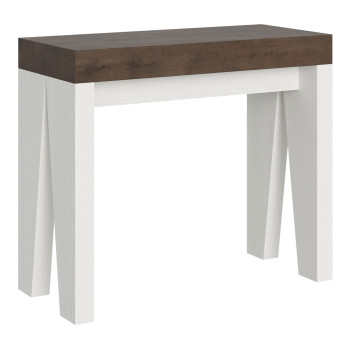 Mesa de consola Naxy - Mesa de consola extensível 90x40/300 cm Naxy Freixo Branco