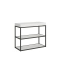 Mesa de consola extensível 90x40/196 cm Plano Small com estrutura em antracite