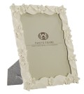 Moldura creme em formato de folha, 26 x 2 x 30,7 cm