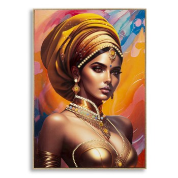 PINTURA SOBRE TELA COM MOLDURA SAMIRA -A-