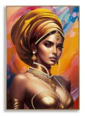 PINTURA SOBRE TELA COM MOLDURA SAMIRA -A-