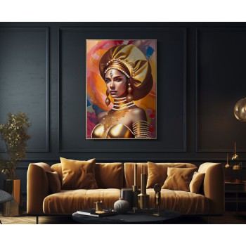 PINTURA SOBRE TELA COM MOLDURA SAMIRA -B-