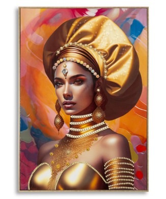 PINTURA SOBRE TELA COM MOLDURA SAMIRA -B-