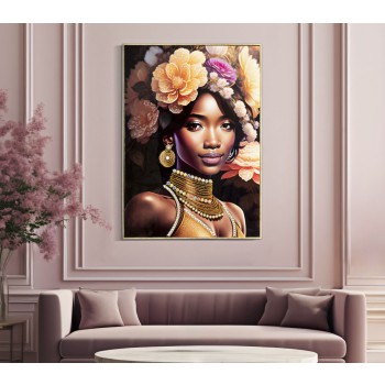 PINTURA EM TELA COM MOLDURA ZENA -A-