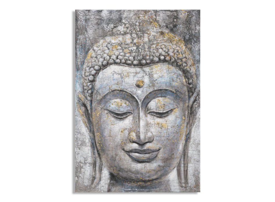 PINTURA EM TELA ROSTO DE BUDA LUZ -A-