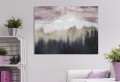PINTURA EM TELA DA MONTANHA ROSA