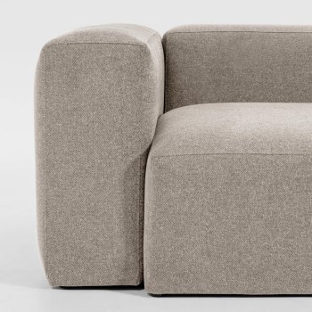Sofá de canto Blok de 3 lugares bege 290 x 230 cm /