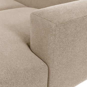 Sofá de 2 lugares Blok com chaise longue à direita, bege, 240 cm