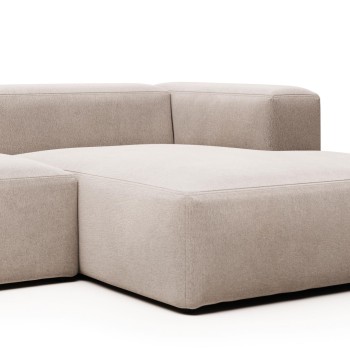 Sofá de 3 lugares Blok com chaise longue à direita, bege, 300 cm