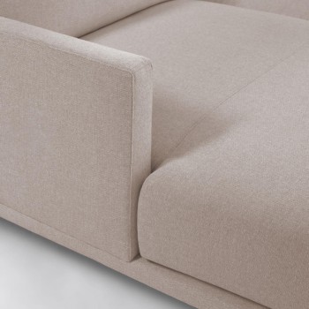 Sofá Galene de 3 lugares com chaise longue à esquerda, bege, 254 cm
