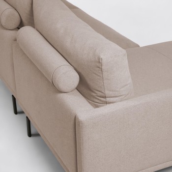 Sofá Galene de 3 lugares com chaise longue à esquerda, bege, 254 cm