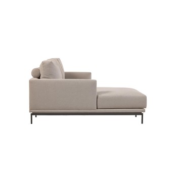 Sofá Galene de 3 lugares com chaise longue à esquerda, bege, 254 cm