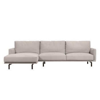 Sofá Galene de 4 lugares com chaise longue à esquerda, bege, 314 cm