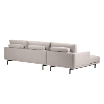 Sofá Galene de 4 lugares com chaise longue à esquerda, bege, 314 cm