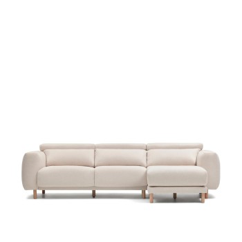 Sofá de 3 lugares Singa com chaise longue à direita