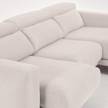Sofá de 3 lugares Singa com chaise longue à direita