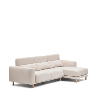 Sofá de 3 lugares Singa com chaise longue à direita