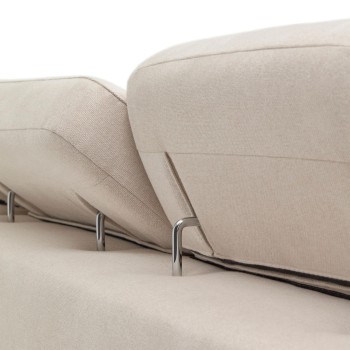 Sofá de 3 lugares Singa com chaise longue à direita