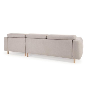 Sofá de 3 lugares Singa com chaise longue à direita