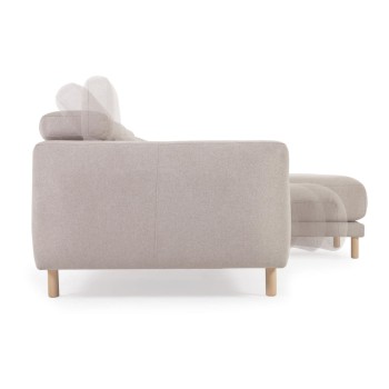 Sofá de 3 lugares Singa com chaise longue à direita