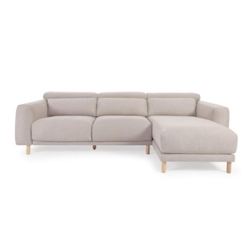 Sofá de 3 lugares Singa com chaise longue à direita