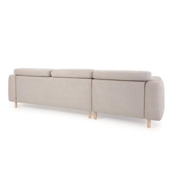 Sofá de 3 lugares Singa com chaise longue à esquerda