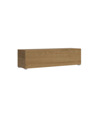 Isoka Elements - Base dobrável de chão Isoka, 153,6 cm de largura, 40 cm de altura, 39,2 cm de profundidade, com pés em carvalho natural.