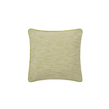 Capa de almofada Brisella em jacquard com acabamento contrastante em verde, 45 x 45 cm