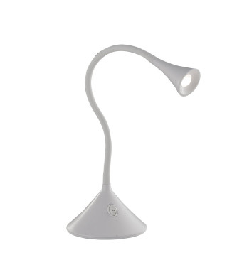 Luminária de leitura LED Newton branca, 3,2 W, 300 lúmens, 4000 K, 13 x 13 x 51 cm