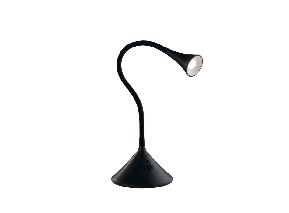 Luminária de leitura LED Newton, preta, 3,2 W, 300 lúmens, 4000 K, 13 x 13 x 51 cm