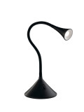 Luminária de leitura LED Newton, preta, 3,2 W, 300 lúmens, 4000 K, 13 x 13 x 51 cm