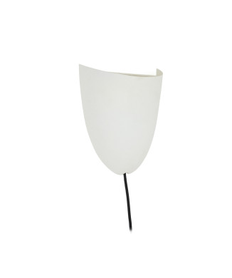 Luminária de parede Nibla em metal com efeito de argila branca.