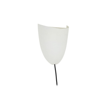 Luminária de parede Nibla em metal com efeito de argila branca.