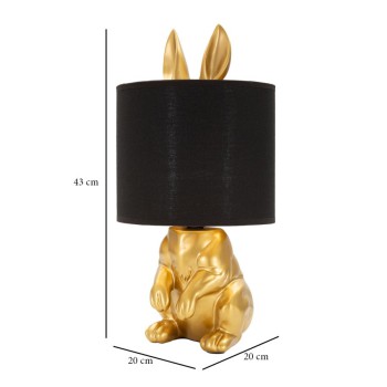 LUMINÁRIA DE MESA EM FORMATO DE COELHO