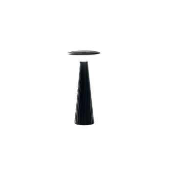 Luminária de mesa LED BRIO preta, 2,5 W, 200 lúmens, 3000 K, IP44, 13 x 28,5 cm