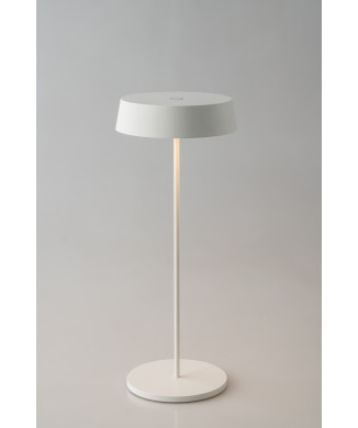 Luminária de mesa LED recarregável branca para coquetéis, 2,2 W, 192 lúmens, 3000 K, dimerizável, IP54, 29,5 x 12 x 12 cm