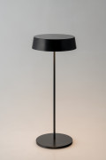 Luminária de mesa LED recarregável para coquetéis, preta, 2,2 W, 192 lúmens, 3000 K, dimerizável, IP54, 29,5 x 12 x 12 cm