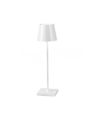 Luminária de mesa LED recarregável branca 2,2W 190lm 3000K dimerizável IP54 7x25cm