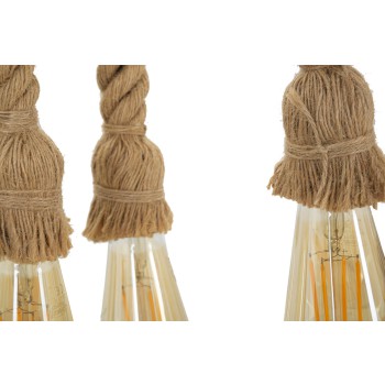 Lustre de bambu/corda