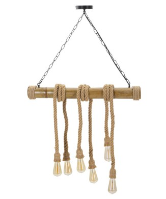 Lustre de bambu/corda
