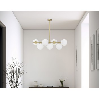 Lustre glamoroso de 7 luzes