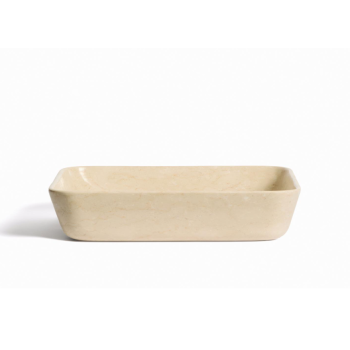 Lavatório de bancada Darnen em mármore bege, 55 x 35 cm